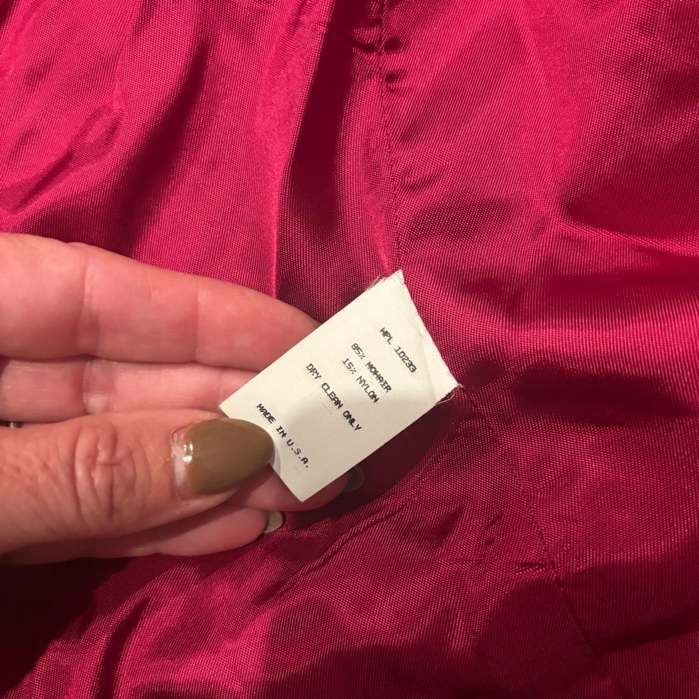 Vintage Lombardi Inc. Mohair Wool Blend Blazer — Size 16 (Modern L) - Picture 5 of 6